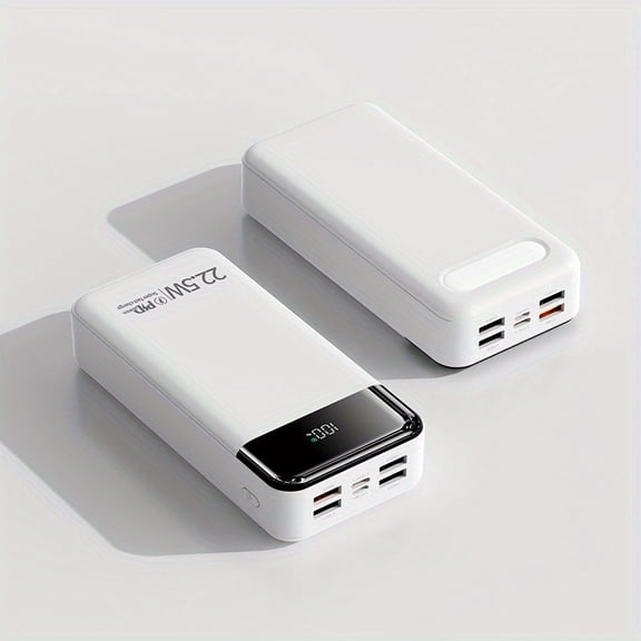 60000mAh Super Fast Charging Power Bank, 2 Input 5 Output with LED Display for Phone & Android Devices