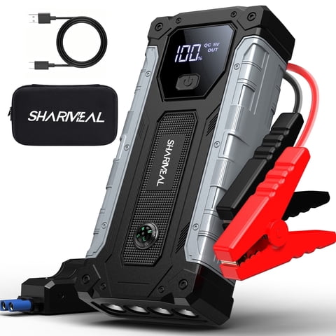 6000A Car Jump Starter, 12V Portable Jump Starter Car Battery Booster Jump Box Pack for All Gas & 10.0L Diesel Engines with LED Light