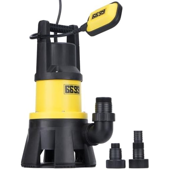 6000GPH Submersible Sump Pump with Float Switch1.5HP Sewage Effluent Pump with 16FT Power Cord for Pool Draining, Flooded House, Sump Pit, Pond Water Removal$$Tools & Hardware Other