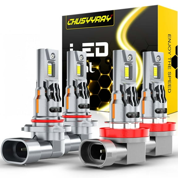 6000K For Toyota Prius 2010-2017 -4x 9005 H11 LED Headlight Bulbs Hi-Low Beam