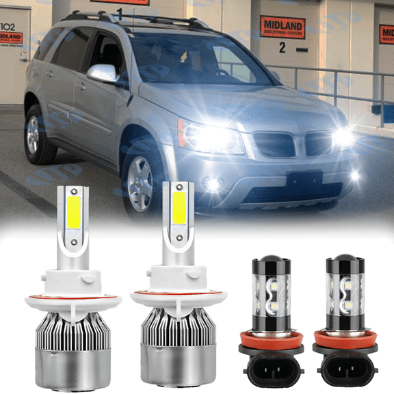 6000K LED Bulbs Conversion Kit for Ford Mustang GT 2007-2012 Headlight+Fog Light