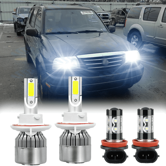 6000K LED Bulbs Conversion Kit for Suzuki XL-7 2007-2009 XL7 Headlight Fog Light