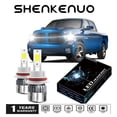 thumbnail image 1 of 6000K LED Headlight Kit for 2003-2005 Dodge RAM PICK-UP Low Beam Conversion Led 9007 HB5 Light Bulbs Kits, 1 of 11