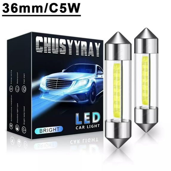 6000K White 6418 6411 36MM License Plate Tag Light Bulbs for BMW