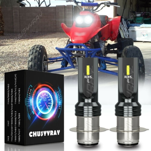 6000K White HID LED Headlight H6 Bulb for Yamaha Banshee 350 1997-2006 Lights