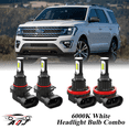 thumbnail image 1 of 6000K White LED Headlight Bulbs Combo Kit For Ford Expedition 2015-2021, 1 of 12