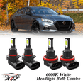 thumbnail image 1 of 6000K White LED Headlight Bulbs Combo Kit For Nissan Altima 2019-2022, 1 of 12