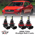 thumbnail image 1 of 6000K White LED Headlight Bulbs Combo Kit For Subaru Impreza 2008-2023, 1 of 12