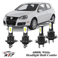 thumbnail image 1 of 6000K White LED Headlight Bulbs Combo Kit For Volkswagen GTI 2006 2007 2008 2009, 1 of 11