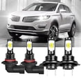 thumbnail image 1 of 6000K White for Mitsubishi Outlander 2014-2015Combo 9005 H7 LED Headlight Bulbs Kits, 1 of 17