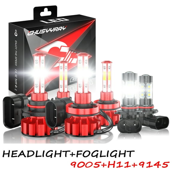 6000K for Dodge Ram 1500 2500 3500 2009-2018 Combo LED Headlight Fog Light Bulbs