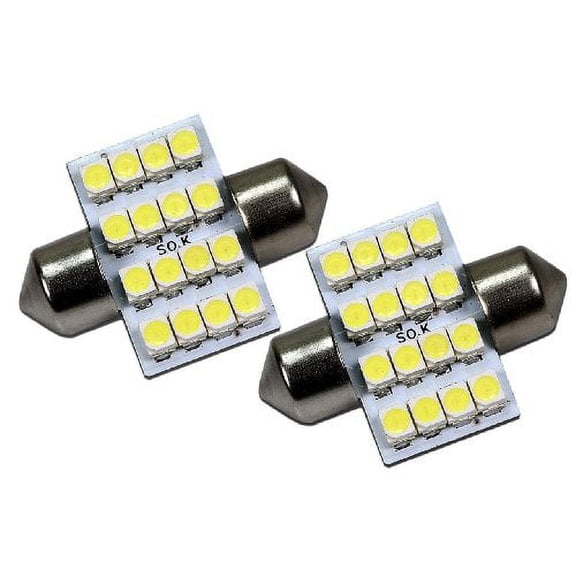 6000K white SMD 16-LED map/dome/interior light bulbs 31mm festoon