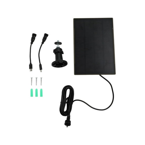 6000Mah Hunting Camera Solar Panel With Type-C Port Ip66 Waterproof Monocrystalline Solar Charger For Trail Cameras (Black)