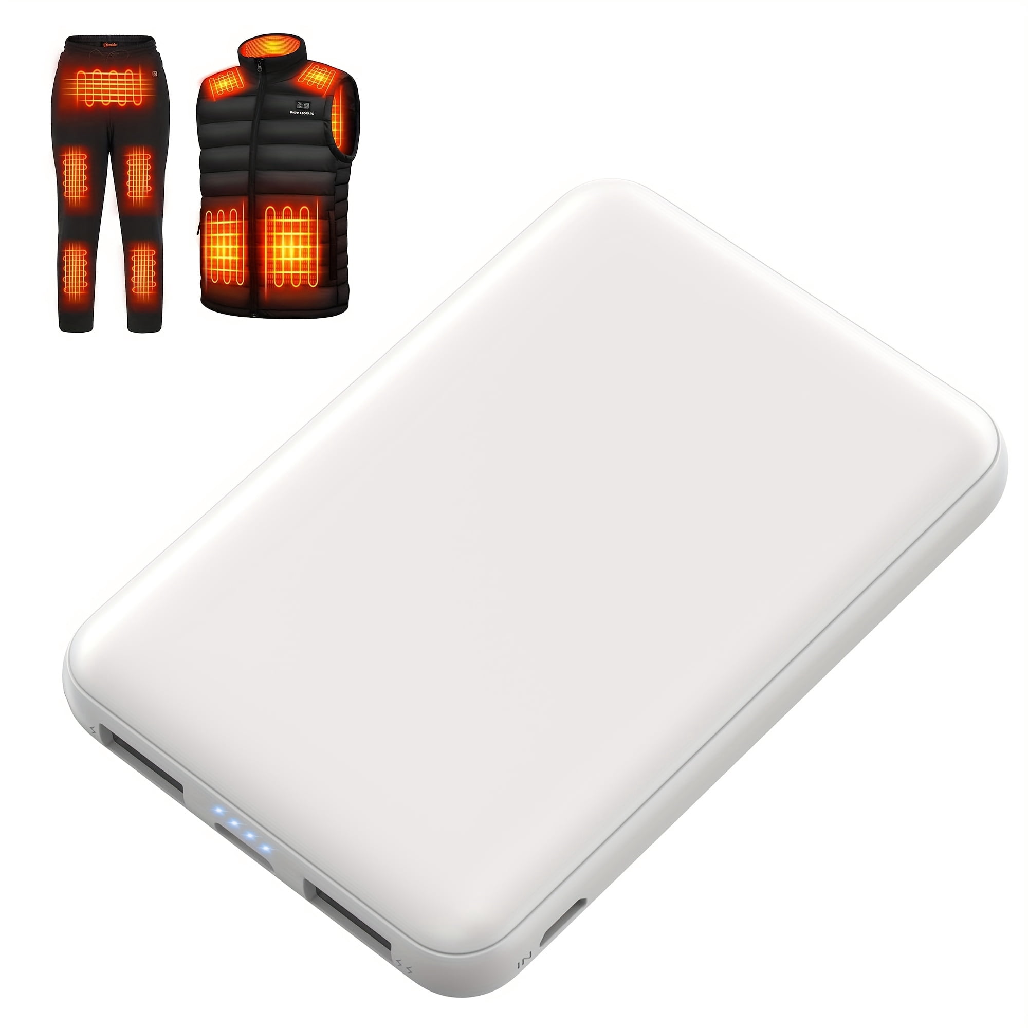 6000Mah Portable Power Bank, Ultra-Compact 5V 2A Battery Pack Featuring Dual Outputs, Ideal for Smartphones, Tablets, Smartwatches, Heated Garments, And Various USB Devices