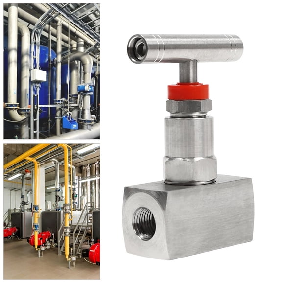 6000PSI 1/2" Precision Straight Needle Valve Stainless Steel High-Pressure Valve - J13W-6000PSI