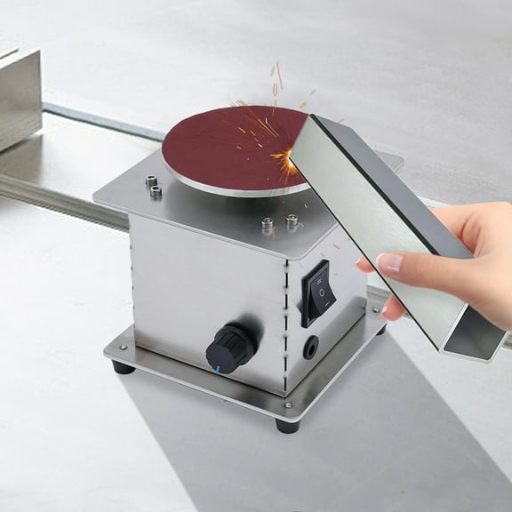 6000RPM Disc Sander, Mini Disc Sander for Wood, Metal, Stone, and Scissors Sanding, 4 inch Electric Small Sanding Disc Machine with Forward and Reverse Function