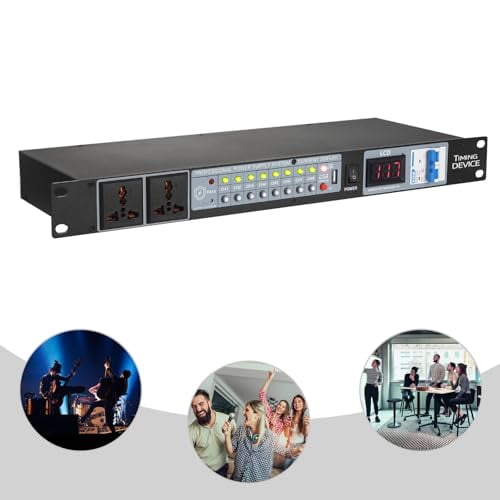 6000W 10 Socket Sequential Rack Professional Audio Power Conditioning ...
