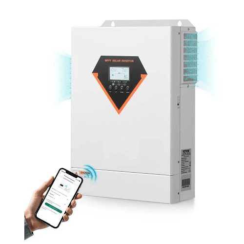 6000W All in One Pure Sine Wave Power Inverter Charger 48V DC to Single Phase for Off-Grid System Lead Acid Lithium Battery