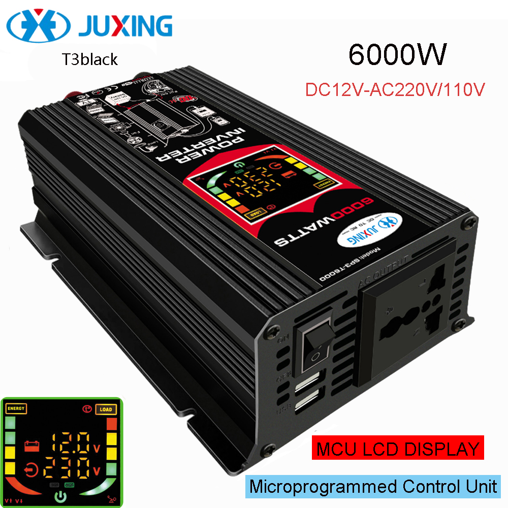 6000W Car Power Converter Voltage Transformer DC 12V to AC 220V With