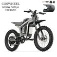 thumbnail image 1 of 6000W Peak Motor COSWHEEL R19 Electric Bike for adult,72V40Ah battary 124 Miles Range,3000W Rated 50MPH Max Speed,, Hydraulic Brakes, Off-Road 19"all terrain tire UL2849, 1 of 7