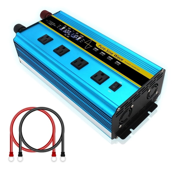 6000W Pure Sine Wave Inverter 12V 110 V Voltage Converter Car Solar Power Inverter