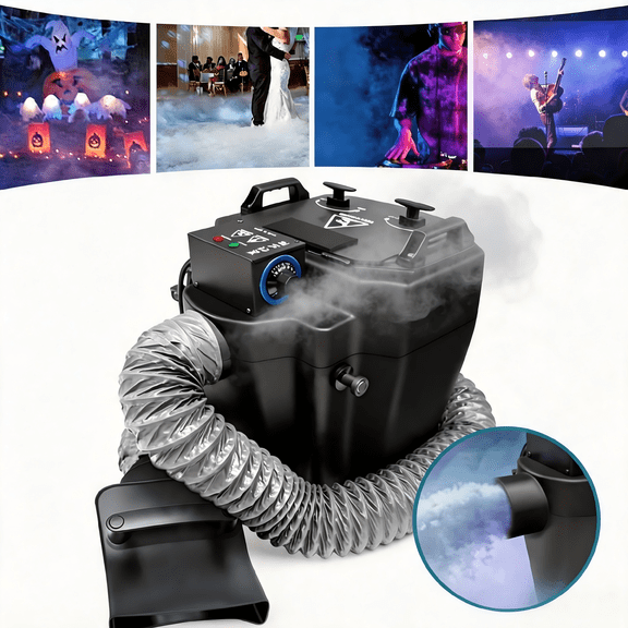 6000W Smoke Machine,24000 CFM Dry Ice Fog Machine with 18L Water Tank for Halloween Party Wedding Club