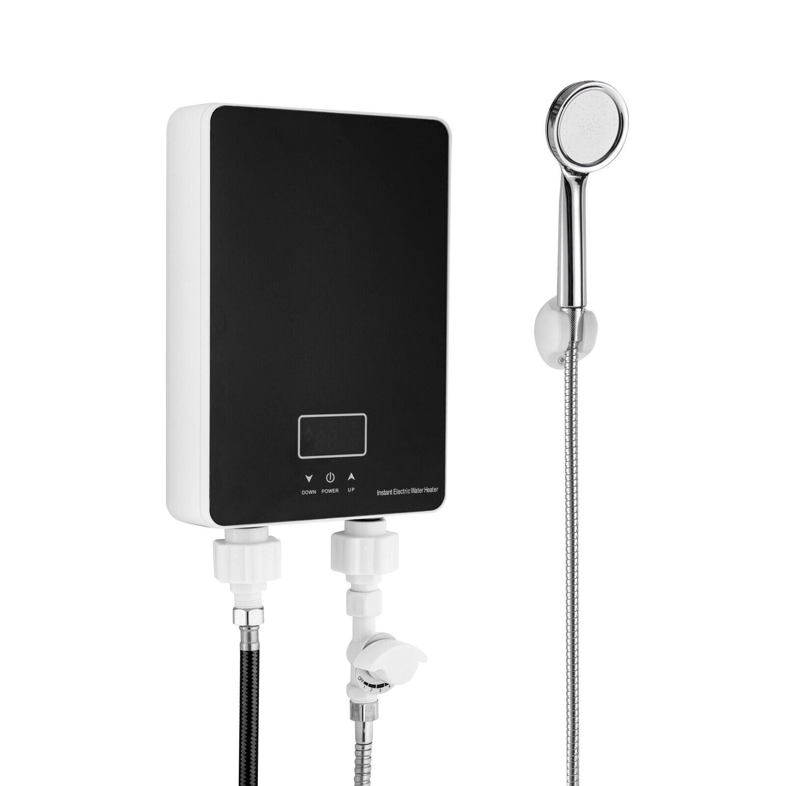 6000W Tankless Water Heater, Electric Water Heater for Bathroom with Shower Head, SL-X1-60 Black Instantaneous Water Heater