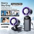 thumbnail image 1 of 6000mAh High Speed Handheld Fan with Thermoelectric Ice Cooling 199 Speed Settings Foldable Neck Hanging Rechargeable Portable Mini Fan for Travel Outdoor by PALIFEUR, 1 of 7