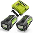 thumbnail image 1 of 6000mAh OP40601 Battery Replacement and Charger for Ryobi 40V Battery OP4050A OP4040 OP4030 OP4026A OP40201 ZROP4026 Compatible with Ryobi Battery 40 Volt Cordless Power Tool RY40180 RY40200, 1 of 9