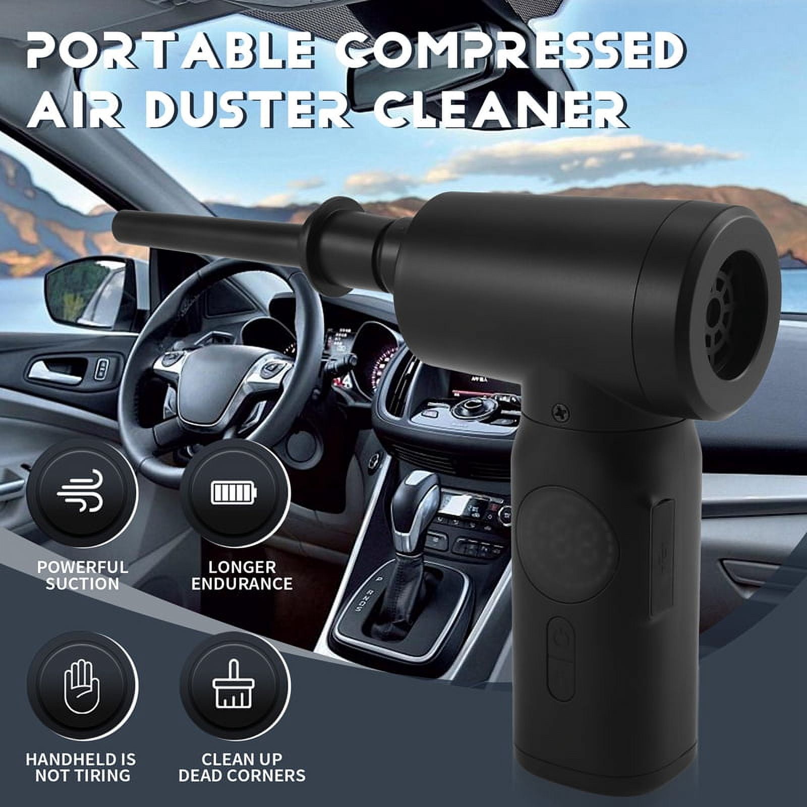 6000mAh Portable Compressed Air Duster Cleaner Cordless Duster for Keyboard Computer Cleaning