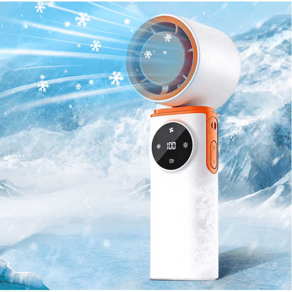 6000mAh Portable Handheld Fan With Ice Cooling 199 Levels Stepless 6000mah-portable-handheld-fan-with-ice-cooling-199-levels-stepless