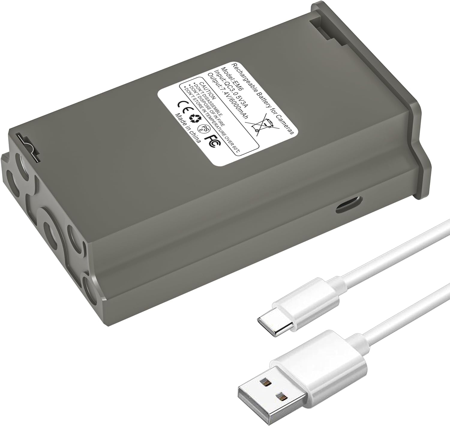 6000mAh Rechargeable Battery for Tactacam Reveal Trail Cameras X Gen 2.