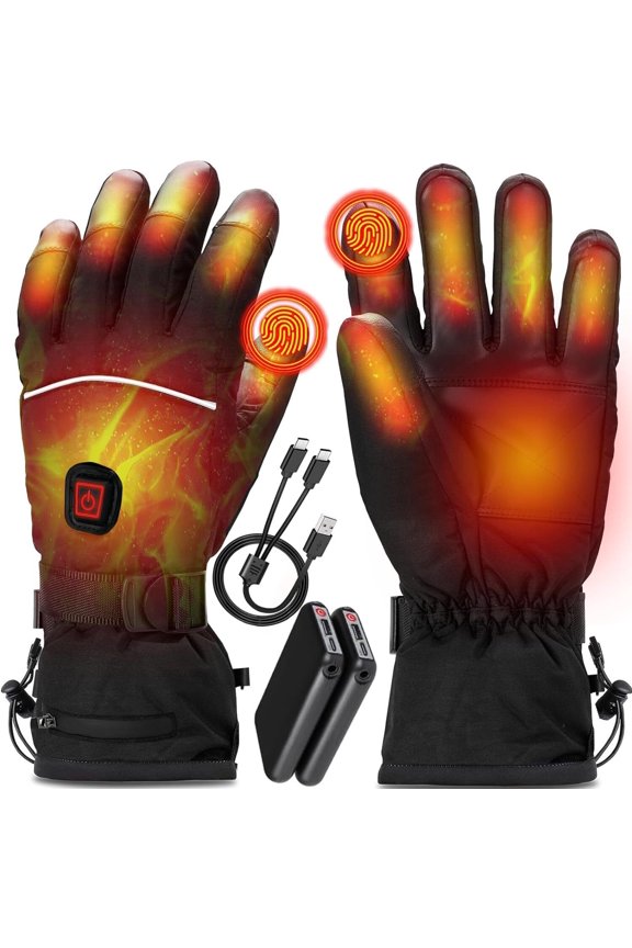 6000mAh Rechargeable Waterproof Touch Screen Heated Gloves