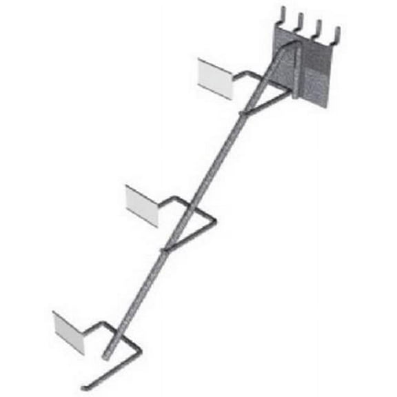 6001-197 Pot & Pan 3 Tiered Angled Down Design Peg Hook Display Rack