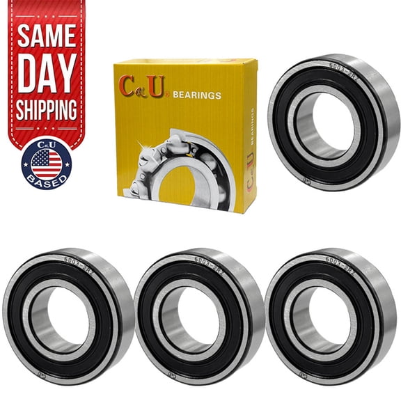 6003-2RS Deep Groove Ball Bearings, Double Sealed, 17x35x10mm, 4 Pack