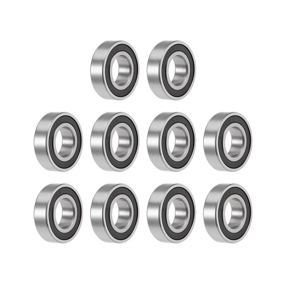 6003-2RS Deep Groove Ball Bearings Z2 17mmx35mmx10mm Double Shielded Carbon Steel 10pcs