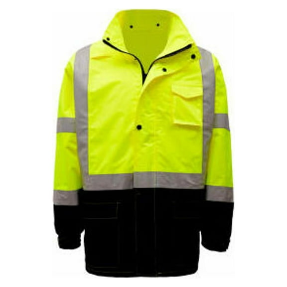 6003 Premium Class 3 Rain Coat Mesh Lining With Black Bottom, Small & Medium