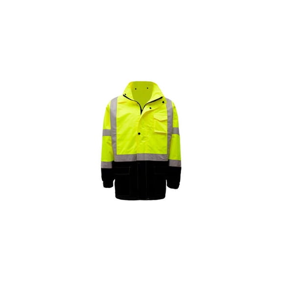 6003 Premium Class 3 Rain Coat Mesh Lining With Black Bottom, Small & Medium