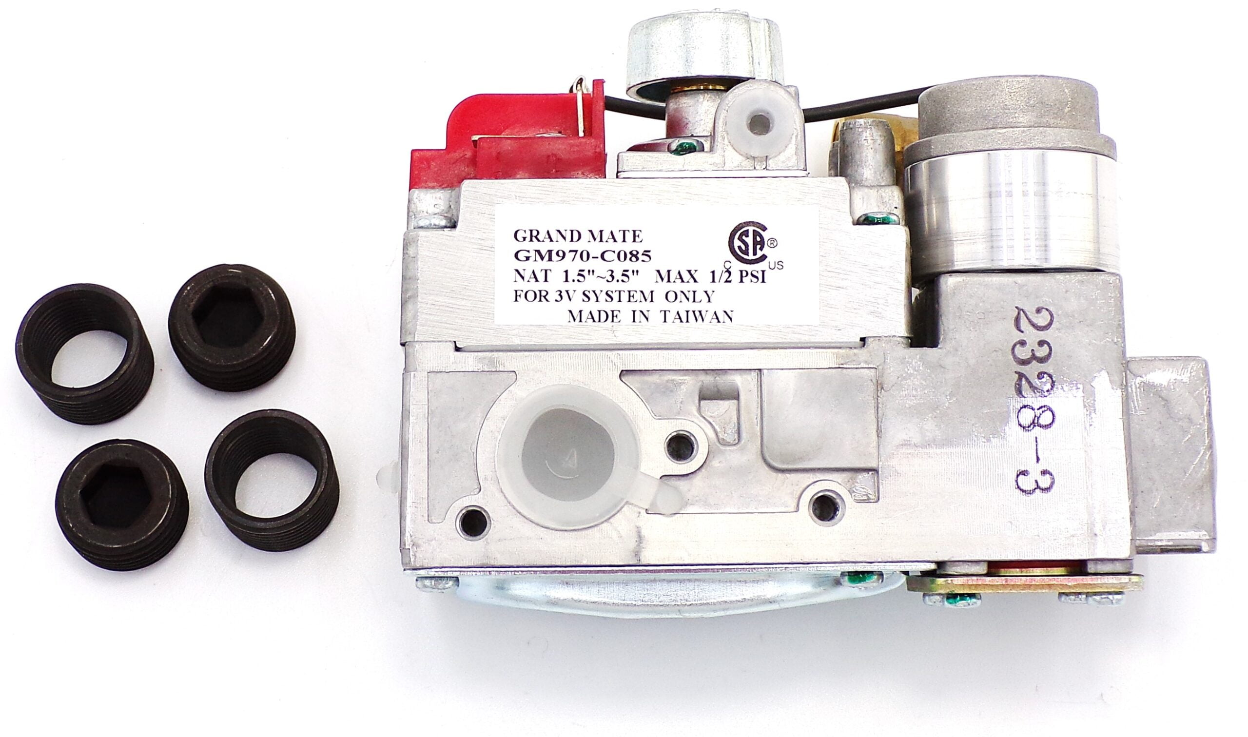 6003K-3V FIREPLACE GAS VALVE NG - EXACT FIT FOR DEXEN - REPLACEMENT