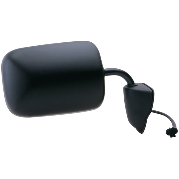 60059C - Fit System Passenger Side Mirror for 94-96 Dodge Full Size Van, textured black, foldaway, Power Fits select: 1994-1996 DODGE RAM WAGON, 1994 DODGE RAM VAN