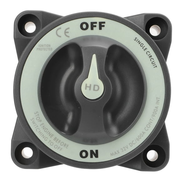 600A Master Battery Power Cut Disconnect Switch Isolator Single Circuit (ON-OFF) IP66 Waterproof 3 Studs for RV Boat