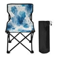 thumbnail image 1 of 600D Oxford Camping Chair Portable Foldable Chair Supports 220 lbs for Picnic, Fishing, Backpacking Blue Ink Pattern, 1 of 8