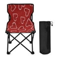 thumbnail image 1 of 600D Oxford Camping Chair Portable Foldable Chair Supports 220 lbs for Picnic, Fishing, Backpacking Candy Cane-shaped Hearts Pattern, 1 of 8