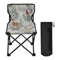 thumbnail image 1 of 600D Oxford Camping Chair Portable Foldable Chair Supports 220 lbs for Picnic, Fishing, Backpacking Deer and Cardinals Pattern, 1 of 8