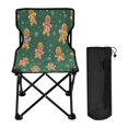 thumbnail image 1 of 600D Oxford Camping Chair Portable Foldable Chair Supports 220 lbs for Picnic, Fishing, Backpacking Gingerbread Christmas Theme Pattern, 1 of 8
