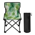 thumbnail image 1 of 600D Oxford Camping Chair Portable Foldable Chair Supports 220 lbs for Picnic, Fishing, Backpacking Green Tie-dye Flowers, 1 of 8