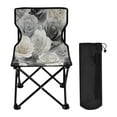 thumbnail image 1 of 600D Oxford Camping Chair Portable Foldable Chair Supports 220 lbs for Picnic, Fishing, Backpacking Ink Wash Style Roses, 1 of 8