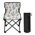thumbnail image 1 of 600D Oxford Camping Chair Portable Foldable Chair Supports 220 lbs for Picnic, Fishing, Backpacking Peach Holly Leaves and Berries, 1 of 8