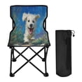 thumbnail image 1 of 600D Oxford Camping Chair Portable Foldable Chair Supports 220 lbs for Picnic, Fishing, Backpacking The Dog Is Running, 1 of 8