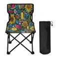 thumbnail image 1 of 600D Oxford Camping Chair Portable Foldable Chair Supports 220 lbs for Picnic, Fishing, Backpacking Vibrant and Colorful Graffiti Patterns, 1 of 8